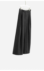 Wool Wide-Leg Trousers for Women - Casual Party Pants