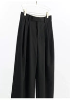 Wool Wide-Leg Trousers for Women - Casual Party Pants