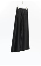 Wool Wide-Leg Trousers for Women - Casual Party Pants
