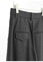 Wool Wide-Leg Trousers for Women - Casual Party Pants