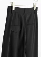 Wool Wide-Leg Trousers for Women - Casual Party Pants