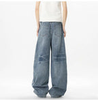 IEFB Wide Leg Baggy Men's Denim Pants - Summer Style