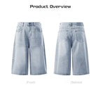 Men's Vintage High Waist Wide Leg Denim Jeans for Casual Wear