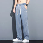Men's Summer Loose Lyocell Jeans with Drawstring Waist