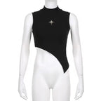 Y2K Women’s Sleeveless Knit Crop Top - Fitted & Stretchy