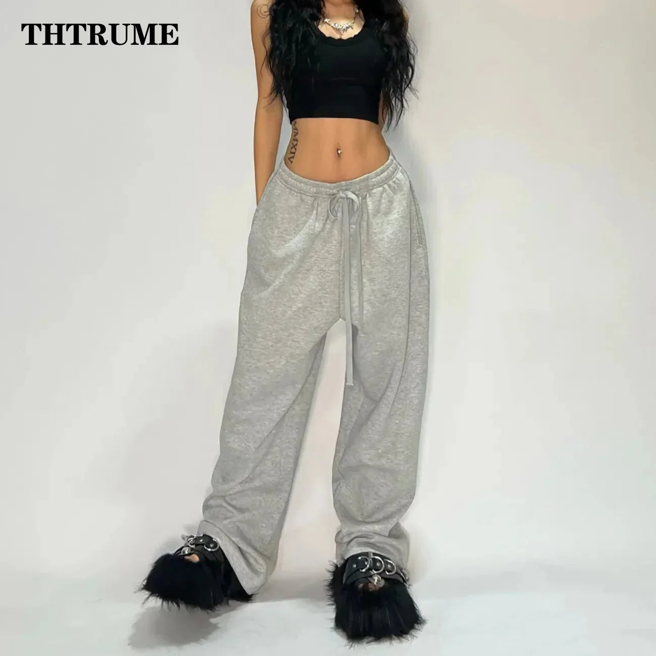 Wide Leg Drawstring Pants for Women - Summer Chic Trousers