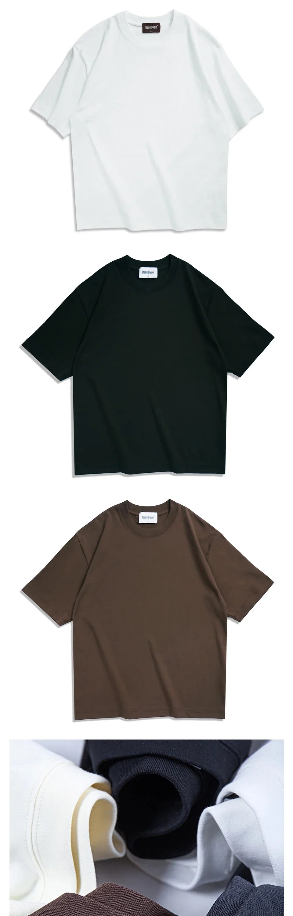 WAVLATII 260 GSM Casual Oversized T-Shirts for Men