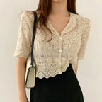 Bohemian Sheer Lace Blouse Cardigan for Women