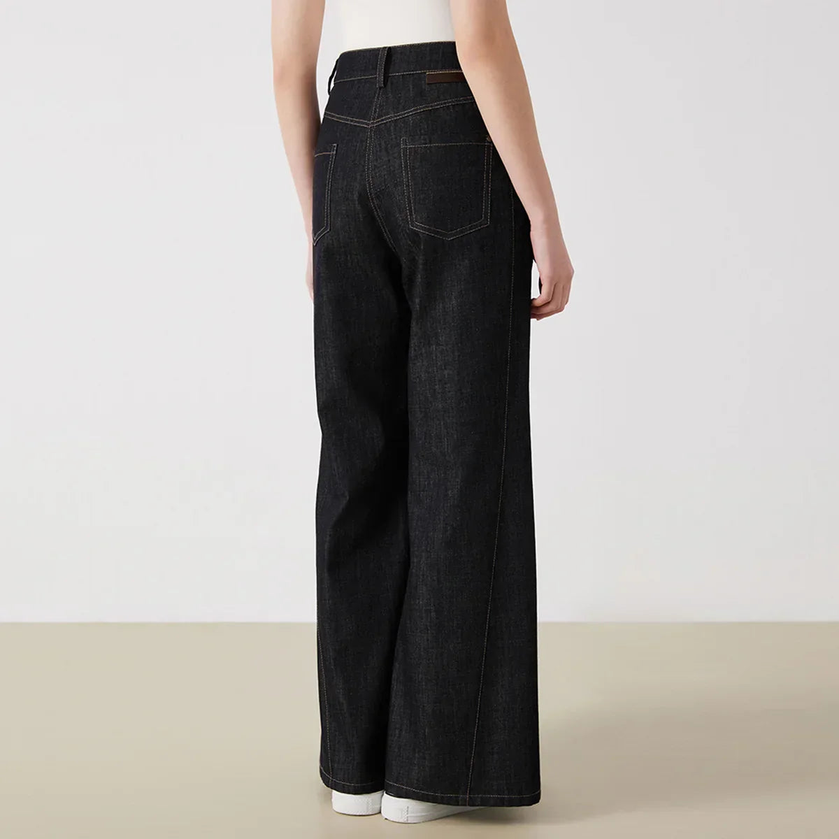 Women's High-Waisted Wide-Leg Denim Pants for Summer