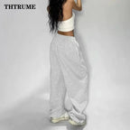 Wide Leg Drawstring Pants for Women - Summer Chic Trousers