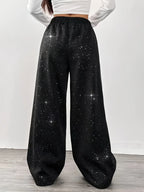 Casual Women's Floor Length Knit Pants in Polyester