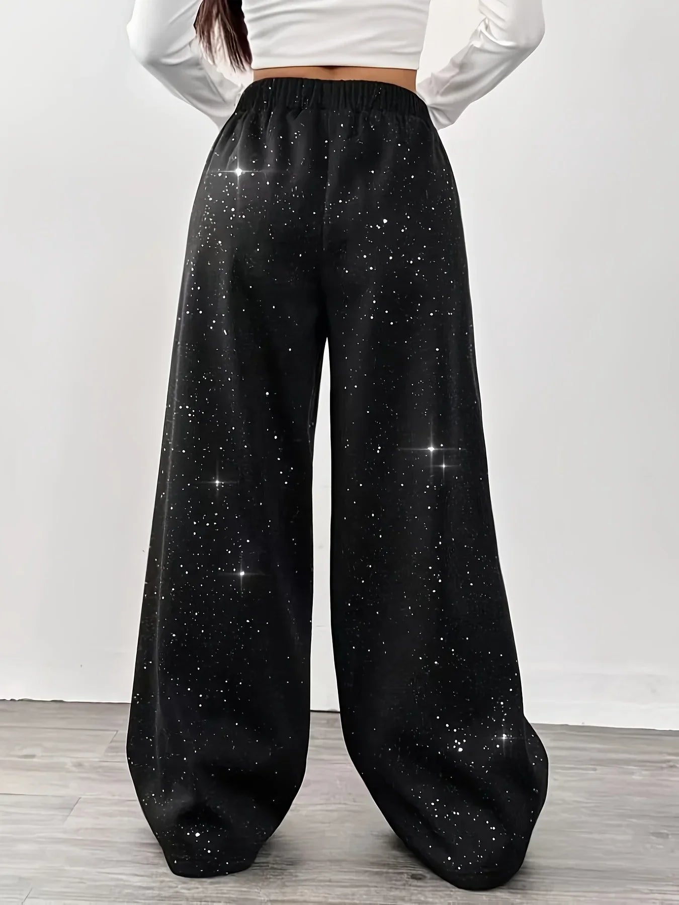 Casual Women's Floor Length Knit Pants in Polyester