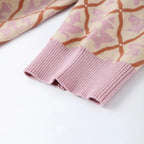 Oversized Letter Jacquard Knit Pullover for Women