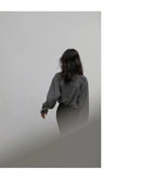 Korean Oversized Blouse with Detachable Tie for Women
