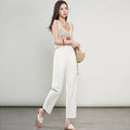 High-Waisted Lightweight Cropped Pants for Women