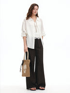 DUSHU Women’s High Waist Wide Leg Pants for Summer