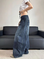 Embroidered Patchwork Denim Jeans for Women - Vintage Style