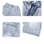 Men's Vintage High Waist Wide Leg Denim Jeans for Casual Wear