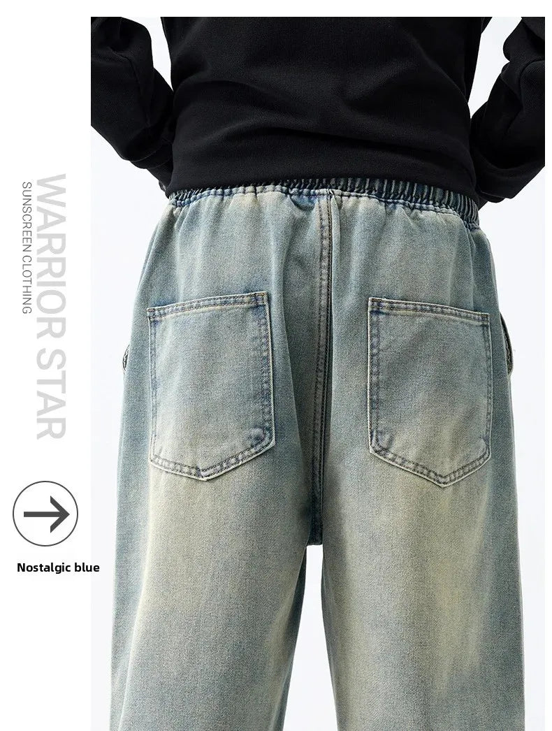 Men's Casual Loose Straight Jeans - 100% Cotton