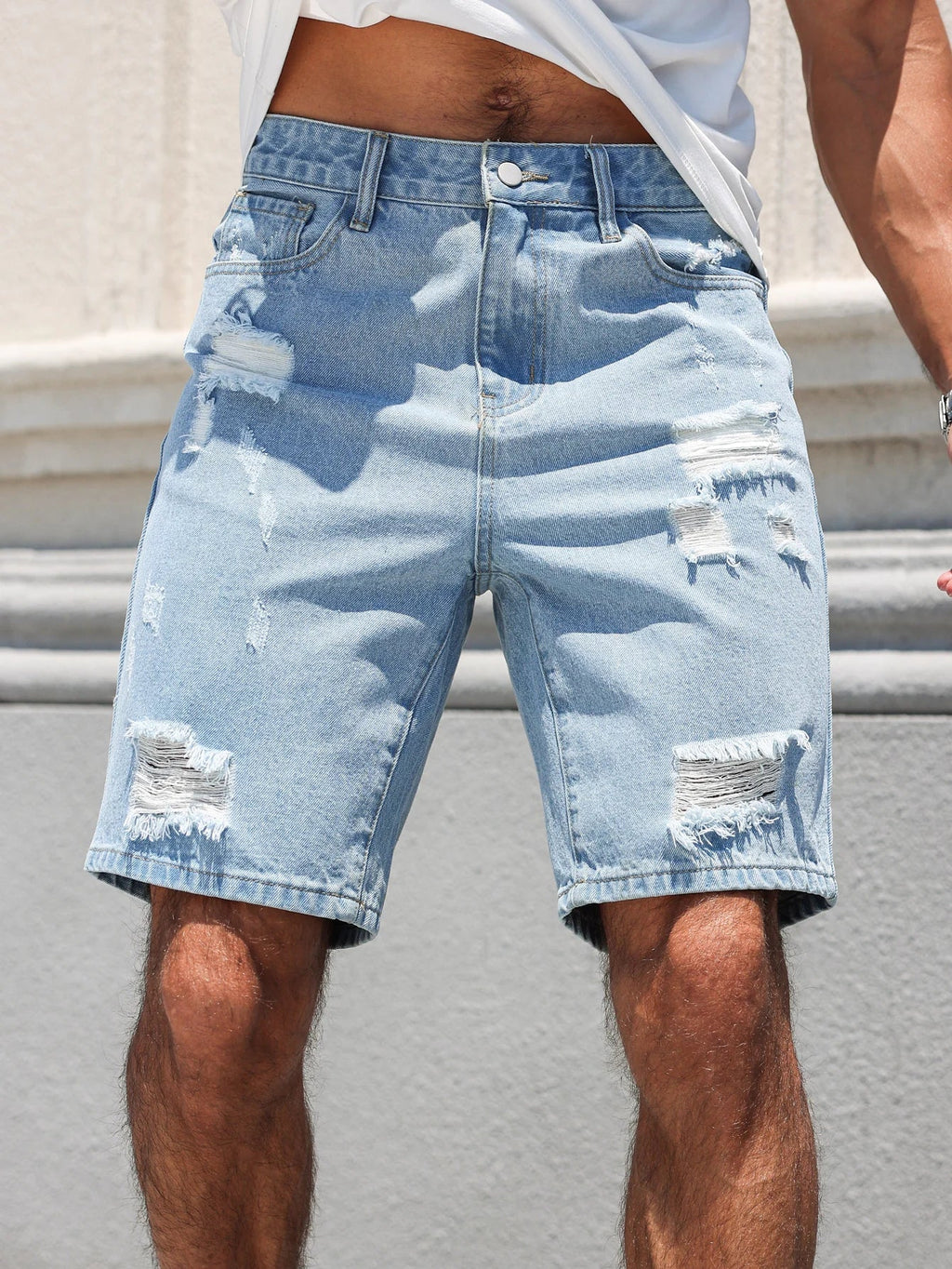 Water Buffalo Denim Casual Shorts for Men - Summer Style