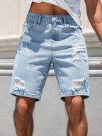 Water Buffalo Denim Casual Shorts for Men - Summer Style