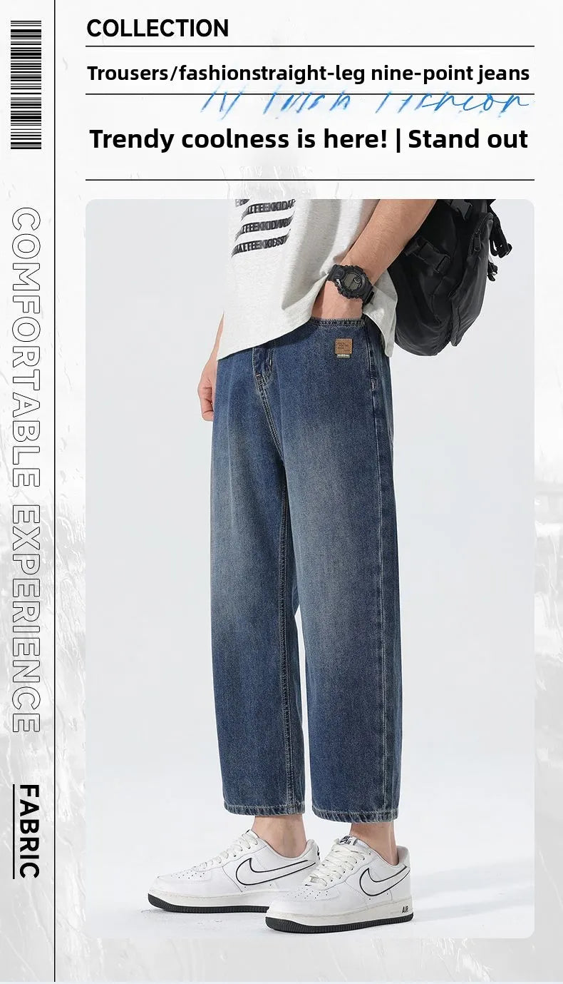 Men's American Retro Baggy Wide Leg Denim Jeans