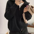 Chic Women's Knitted Cardigan with Zipper in Solid Color
