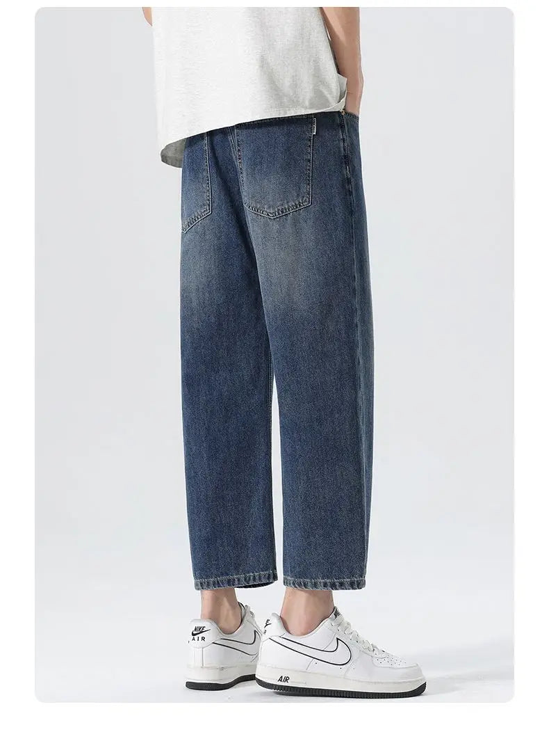 Men's American Retro Baggy Wide Leg Denim Jeans