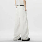 IEFB Wide Leg Baggy Men's Denim Pants - Summer Style