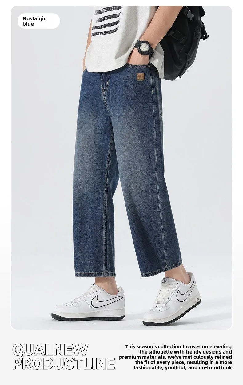 Men's American Retro Baggy Wide Leg Denim Jeans