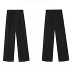 Chic High Waisted Lace Up Straight Leg Pants for Women