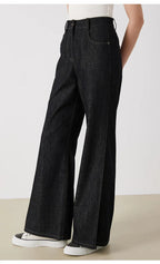 Women's High-Waisted Wide-Leg Denim Pants for Summer