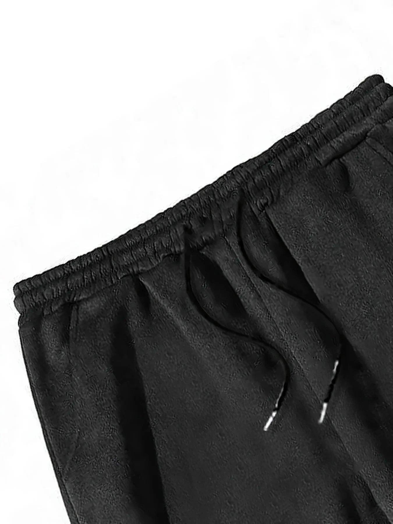 Men's Black Gothic Jogging Pants for Autumn and Winter