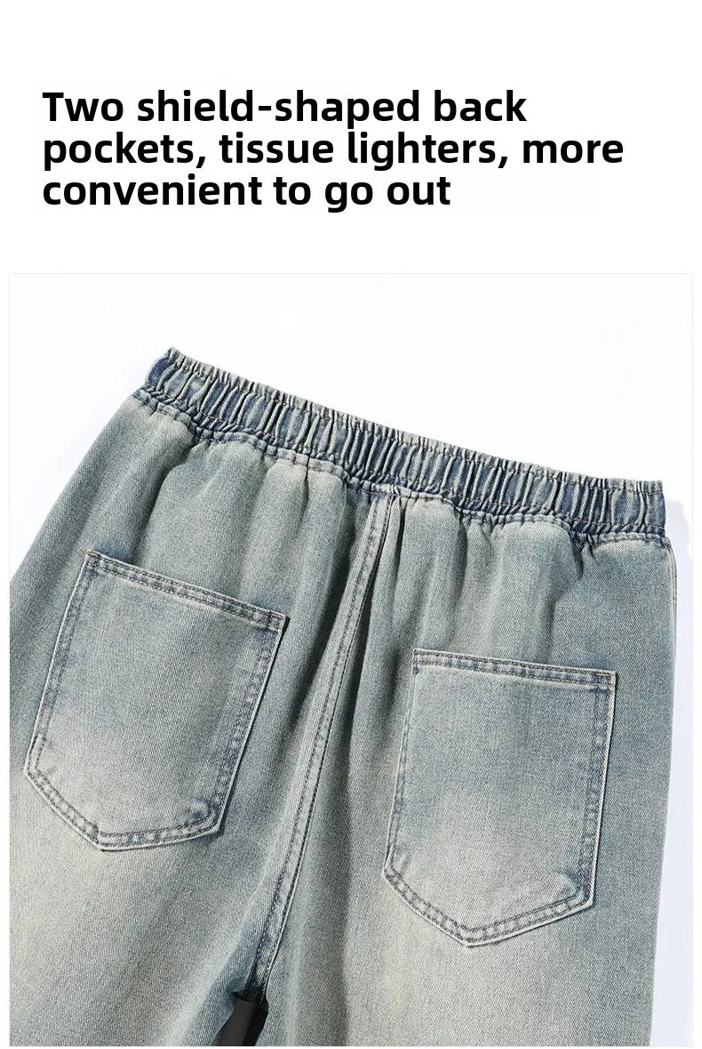 Men's Casual Loose Straight Jeans - 100% Cotton