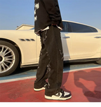Y2K Embroidered Straight Denim Jeans for Men