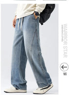 Men's Casual Loose Straight Jeans - 100% Cotton