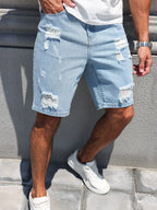 Water Buffalo Denim Casual Shorts for Men - Summer Style