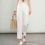 High-Waisted Lightweight Cropped Pants for Women