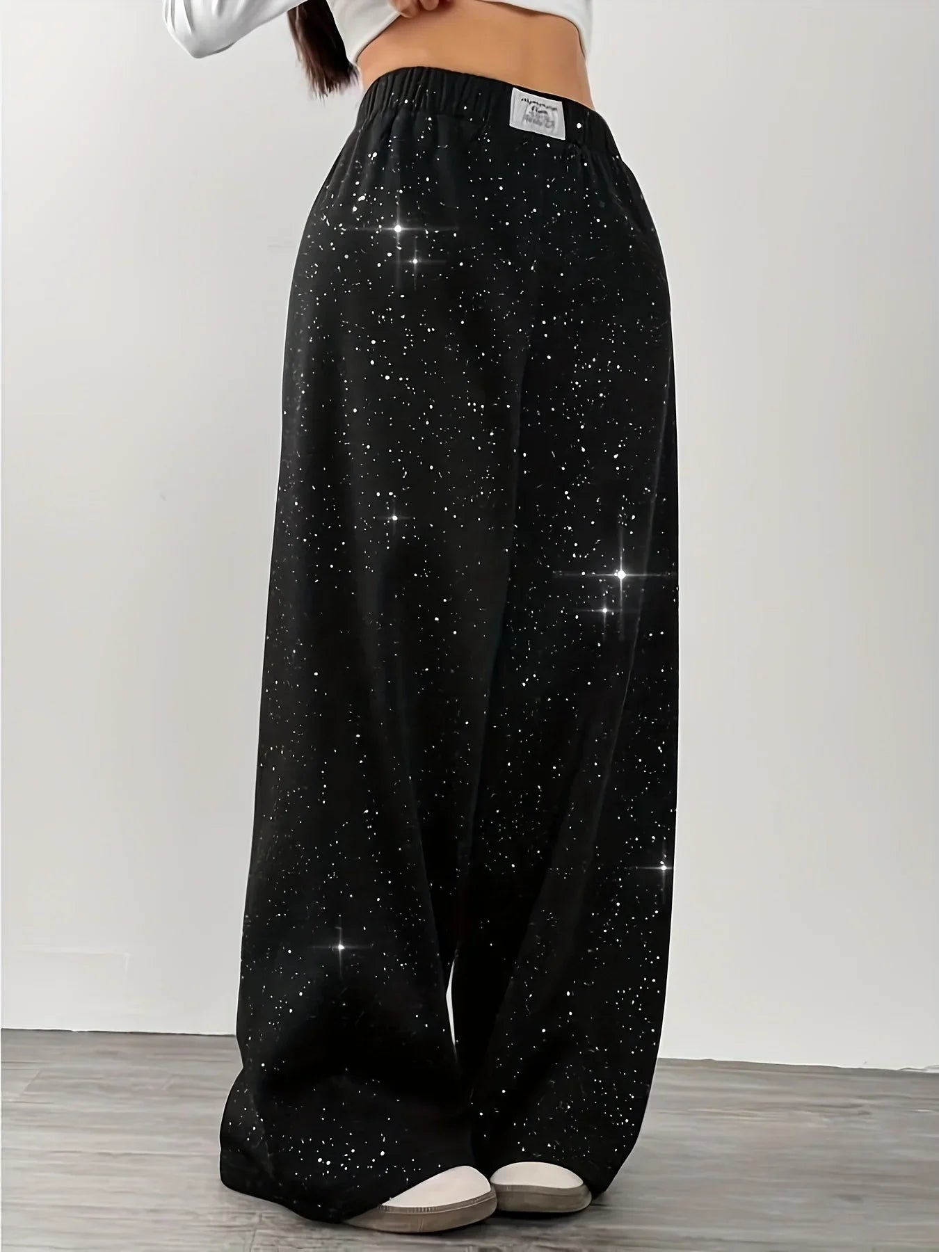 Casual Women's Floor Length Knit Pants in Polyester