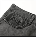 Loose Polyester Men's Jeans for Casual Spring and Autumn