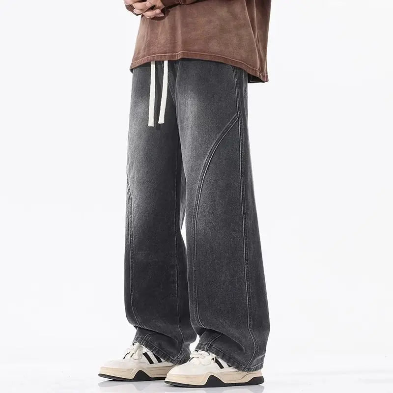 Men's Casual Loose Straight Jeans - 100% Cotton