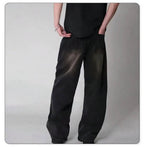 Loose Wide Leg Jeans for Men in Black and Gray
