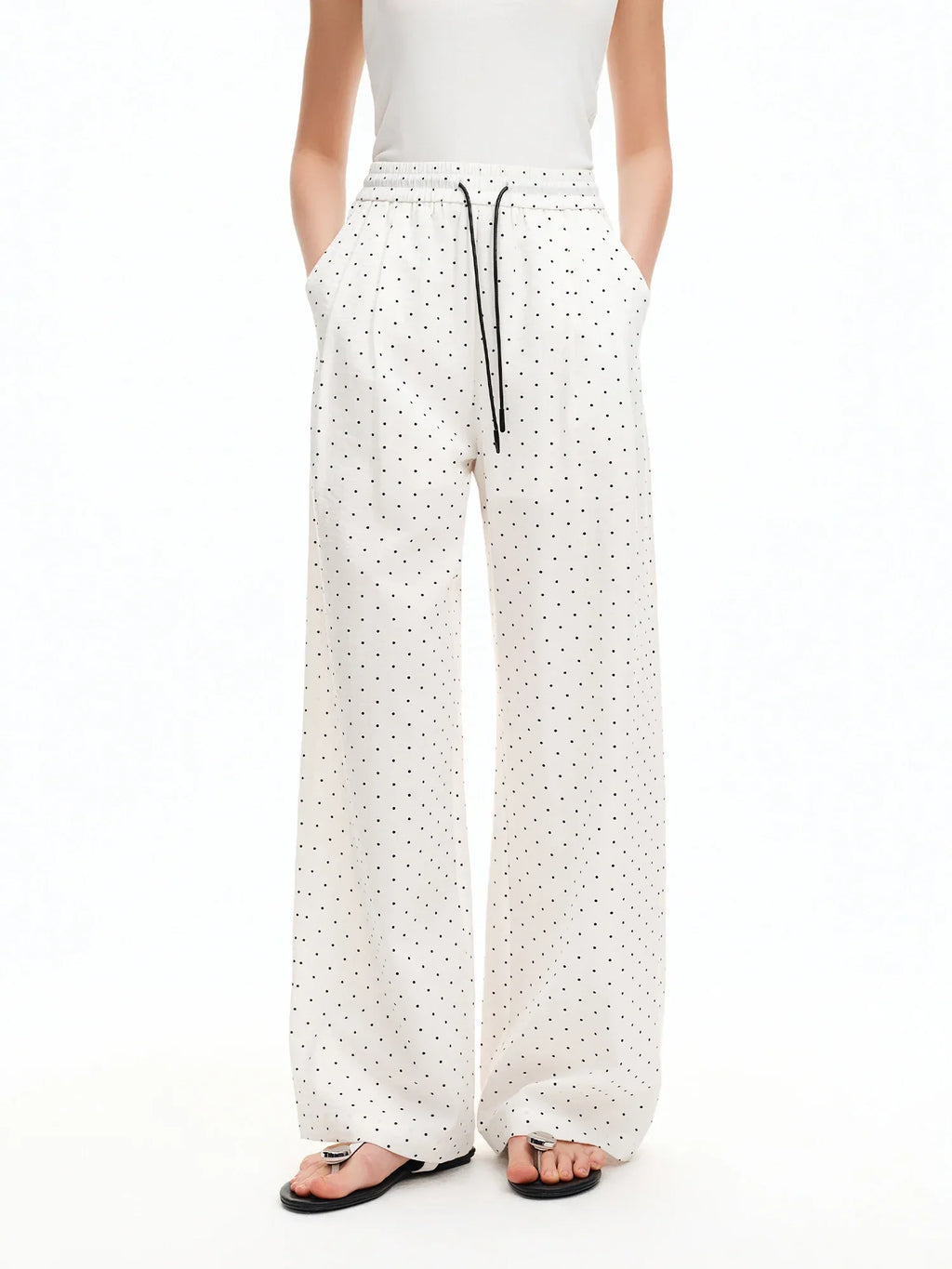 DUSHU Women’s High Waist Wide Leg Pants for Summer
