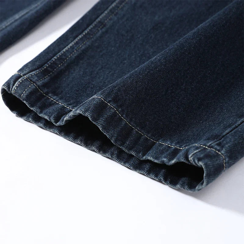 Blue High Waist Wide Leg Jeans for Women