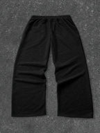 Men's Black Gothic Jogging Pants for Autumn and Winter