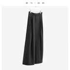Wool Wide-Leg Trousers for Women - Casual Party Pants