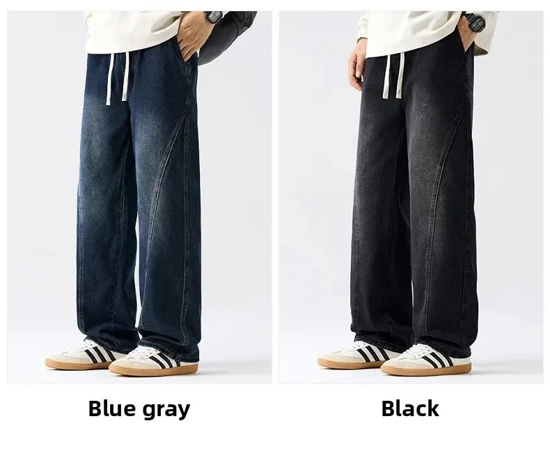 Men's Casual Loose Straight Jeans - 100% Cotton