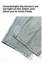 Men's Casual Loose Straight Jeans - 100% Cotton