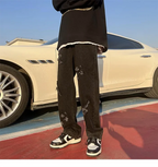 Y2K Embroidered Straight Denim Jeans for Men