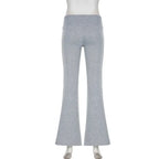 Flare Bootcut Pants for Women - Slim Low-Waisted Design